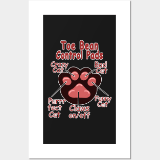 Toe Bean Cat Paw Pads Kitty Gamer Controller Posters and Art